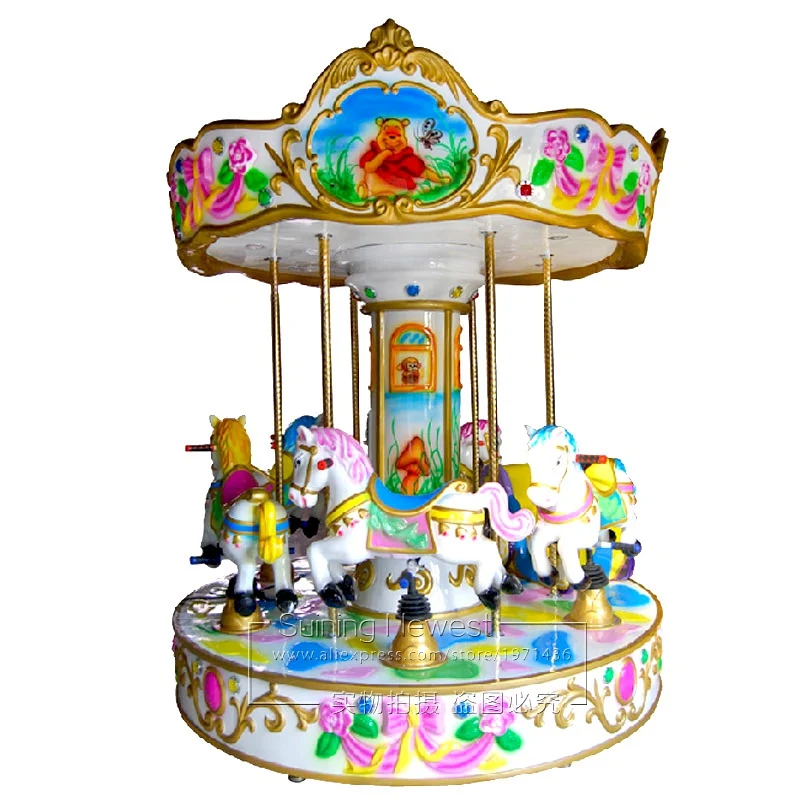 Детские круглые конные карусели Merry Go игровой автомат с монетоприемником детский