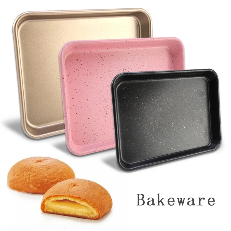 

NonStick Pans Rectangular Mold For Baking Tray Metal Bake Mould Cake Pan Bakeware Carbon Steel Cakes Molds Kitchen Pastry Tools