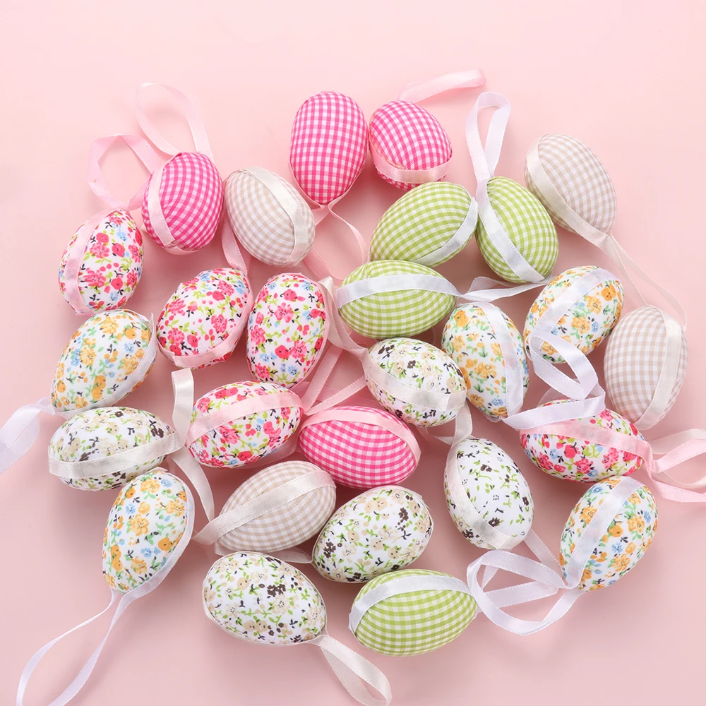 

9PCS/Set 2021 New Creative Easter Cloth Egg Decoration Hanging Ornaments Easter Egg Toy Gifts Home Decor Party Ornaments