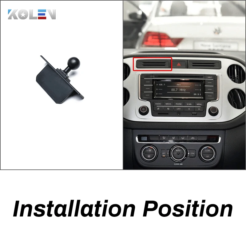 car mobile phone holder for volkswagen vw tiguan passat polo golf sportsvan 2013 2014 2016 2018 gravity stand navigation bracket free global shipping