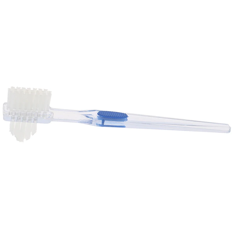 

Double Sided Denture Cleaning Brush Multi-Layered Bristles False Teeth Brush Oral Care Tool Soft Rubber Non-grip Handle Hot