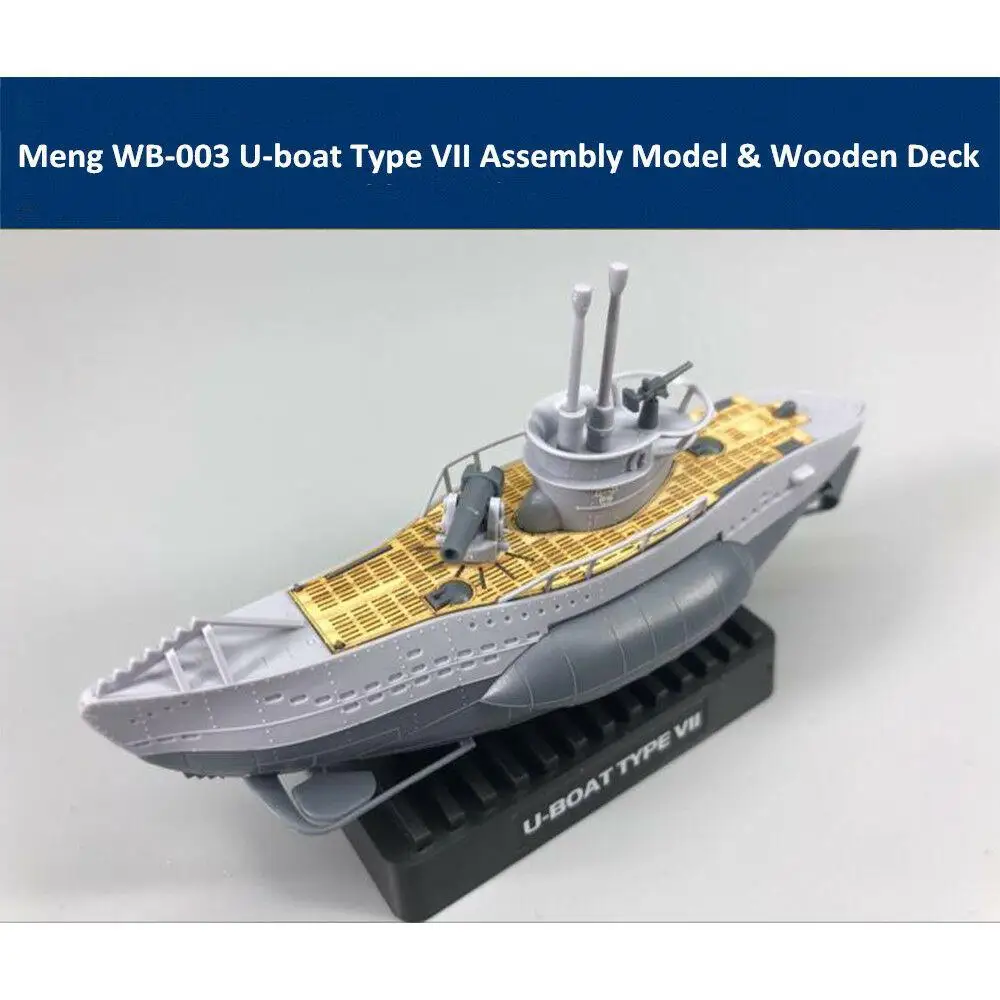 

Meng WB-003 U-boat Type VII Q Edition German ubmarine Assembly Model&Wooden Deck