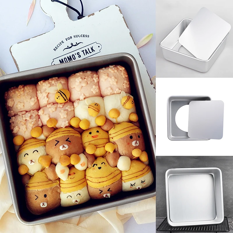 6/8/10 дюймов Алюминий пресс форм с антипригарным покрытием квадратная форма для