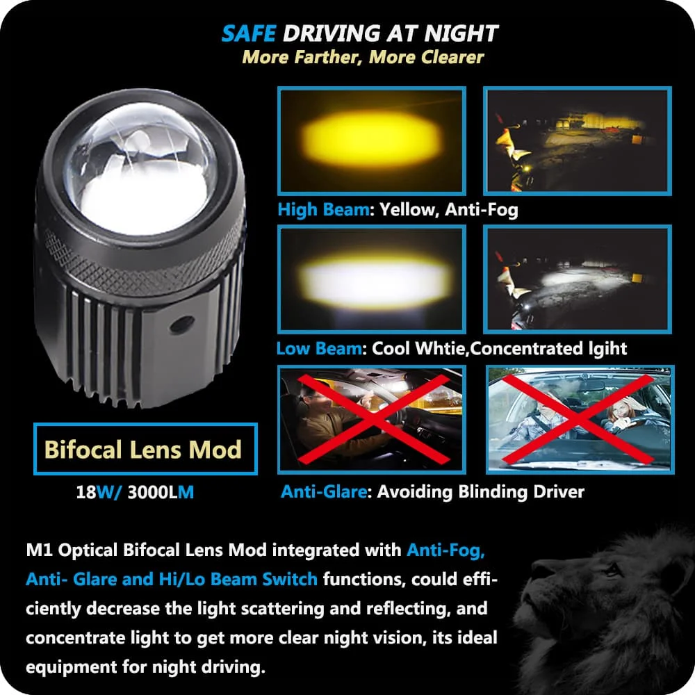 Универсальный светодиодный головной светильник работы противотуманных фар Анти