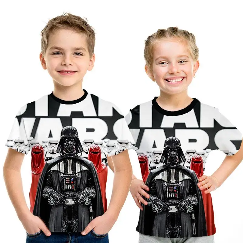 Звездные войны 3D imprimir bien de los hombres/las nias Топы Camiseta de manga corta Caballero Jedi imprimir nios camiseta de moda