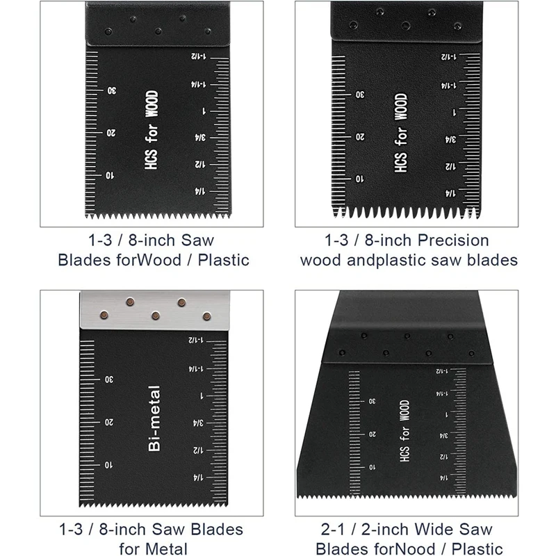 

Mix Oscillating Saw Blades,Wood/Plastic Universal Quick Release Oscillating Saw Blades Saw Blade 16Pcs