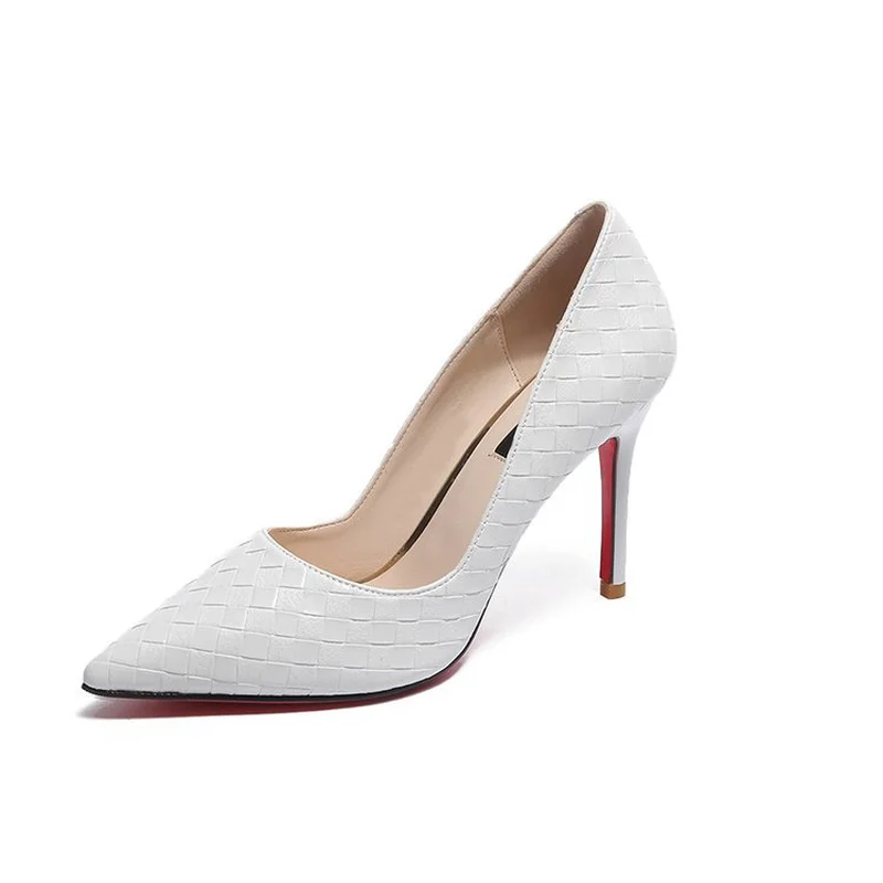 

Europe Sexy Women Shoes Red Bottom High Heels Pumps Spring/Autumn 2021 New Pointed Thin Heels Slip-on Shoes Woman Party Shoes