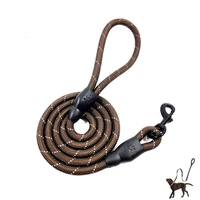nylon reflective dog harness leashes training leash webbing recall long lead line pet traction rope teaching camping backyard