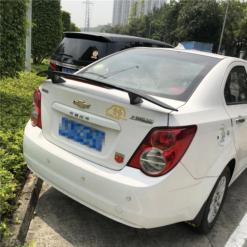 Для Chevrolet Aveo спойлер 2011 2018 TF ABS пластик Материал заднее крыло автомобиля Цвет