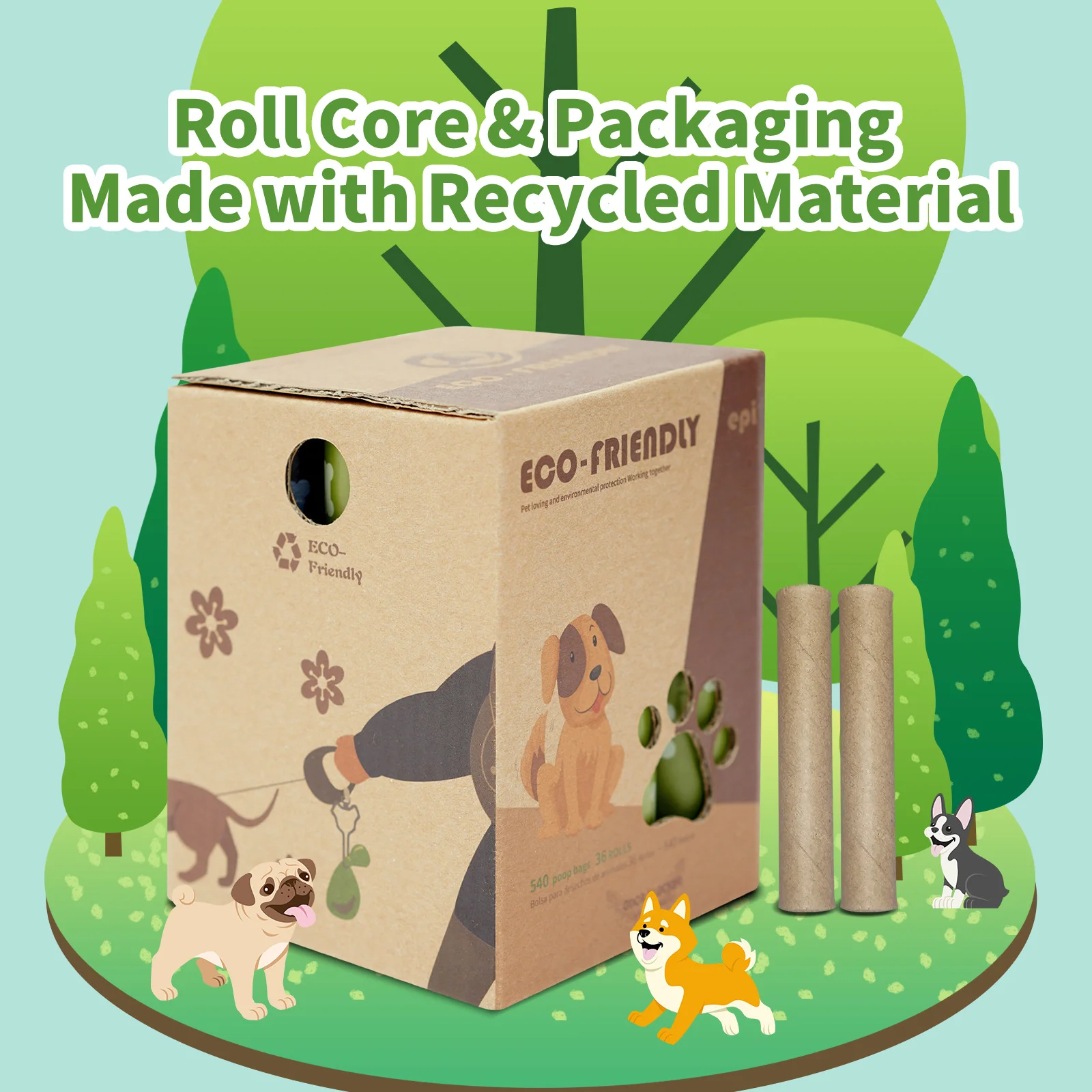 Dog Poop Garbage Bag Disposal Outdoor Degradation Clean Box Waste Bags Dispenser for Pet Leash Pick up Tools Eco-Friendly |