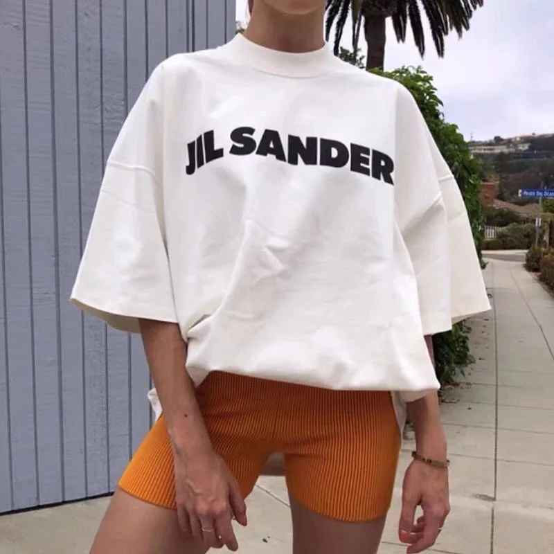 Женская хлопковая футболка с коротким рукавом и круглым вырезом буквенным