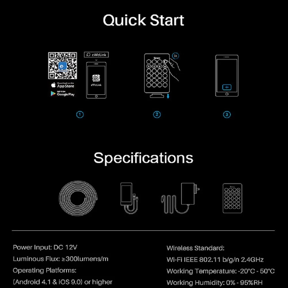 Умная Светодиодная лента SONOFF L1 с Wi-Fi водонепроницаемая 2 м/5 м 5050 RGB регулируемой