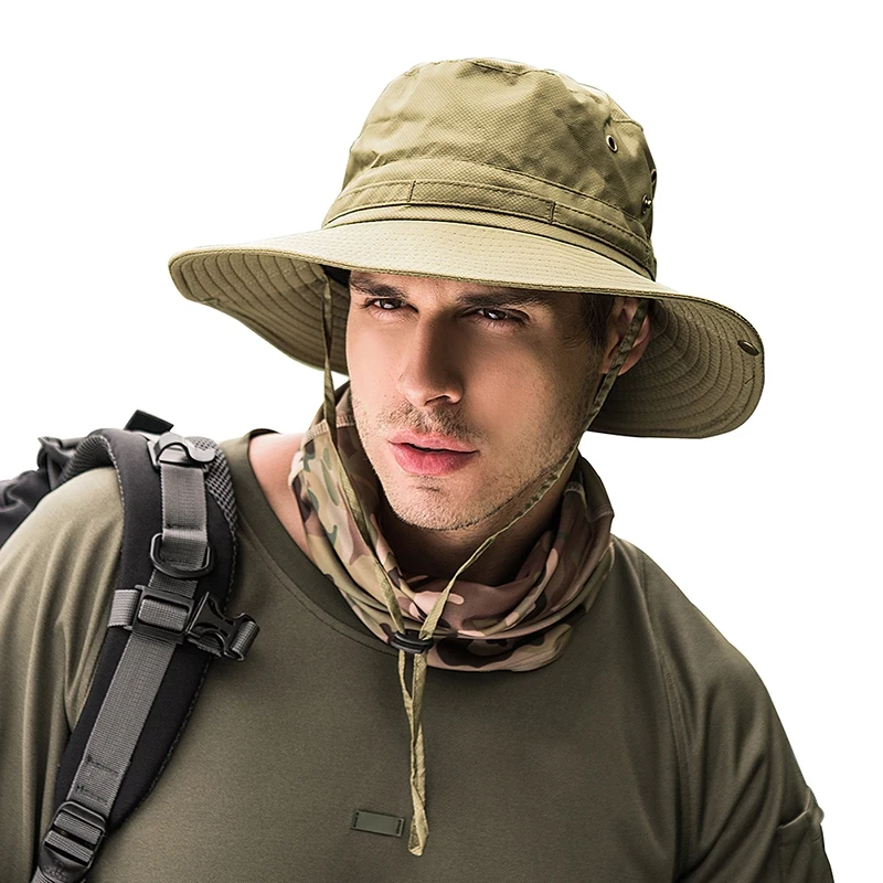 

Fisherman Bucket Cap Quick Dry Sunshade Sports Hat Outdoor Fishing Cycling Climbing Sportswear Accessories