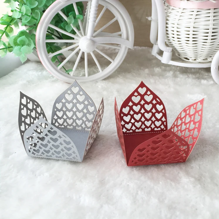 50pcs Free Shipping Candy Boxes Of Pearl Paper ，Rustic Sweet For Birthdhay Party Table Design |