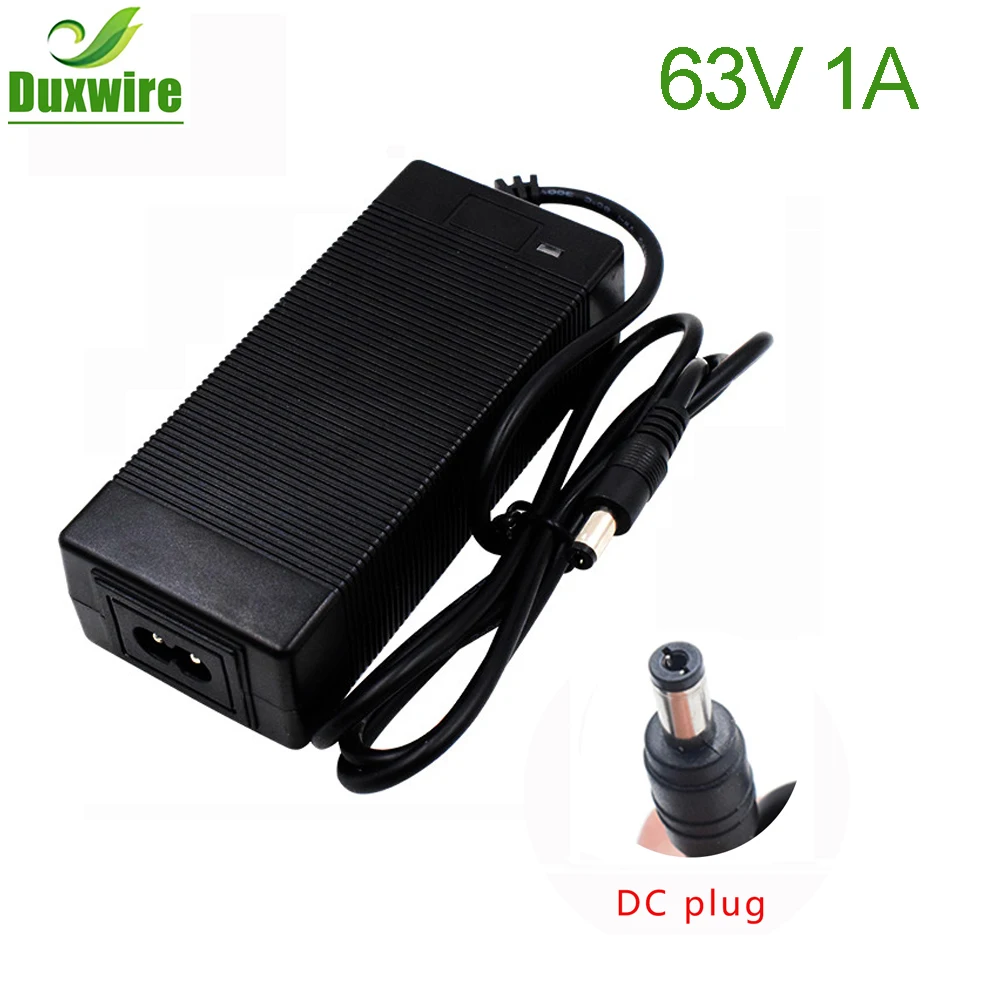 Duxwire 63V 1A Li-ion Battery Charger 63V1A 18650 lithium battery power
Electric Scooter Balance Car Charger