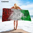 Банное полотенце TOADDMOS с принтом итальянского флага, быстросохнущие полотенца для лица и волос для детей и взрослых, Высококачественная мочалка, портативное пляжное полотенце toalla