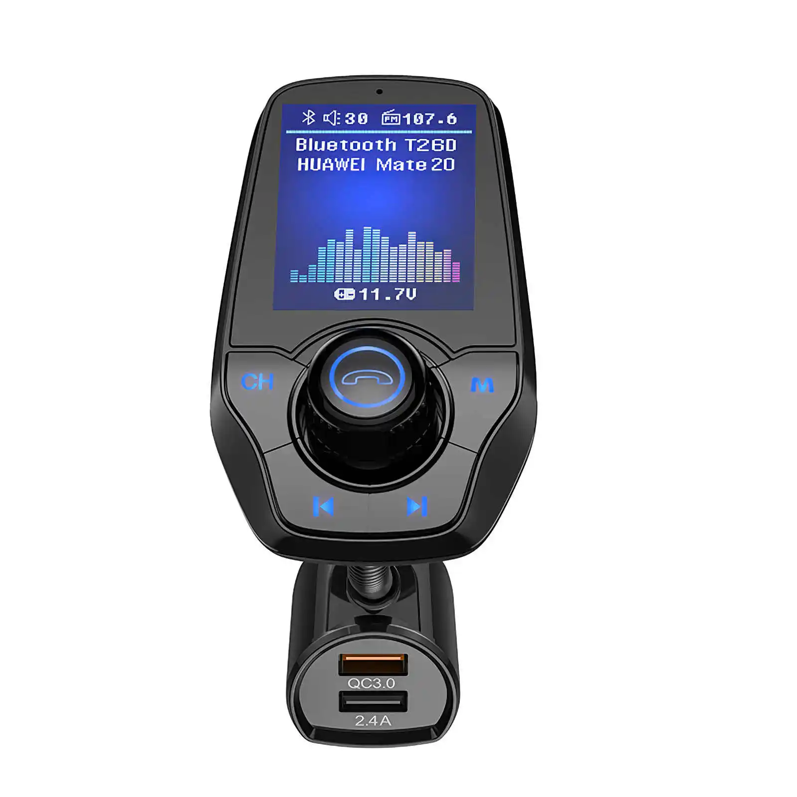 

Многофункциональный FM-передатчик с PPS QC 3,0, быстрое зарядное устройство, Bluetooth 5,0, комплект громкой связи, аудио mp3-плеер, автоматический FM-мод...