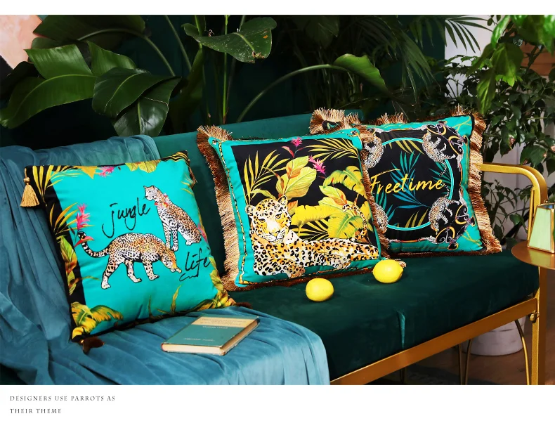 New Classical European Animal Velvet Tassel Cushion Cover Pillow Pillowcase Home Decorative Sofa Throw Pillows Living Room | Дом и сад