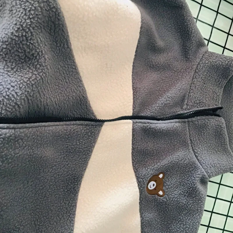 Black Faux Lambs Fur Kawaii Coat Lamb Women Teddy Fleece Winter Jacket Oversize Original Parkas Plus Size Hoodie | Женская одежда