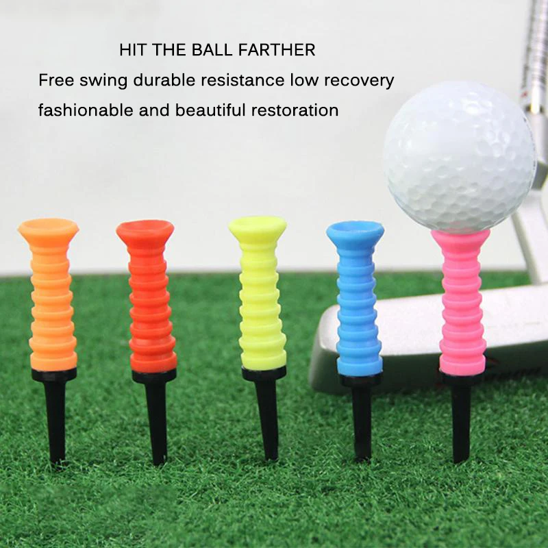

Golf Ball Holder Golf Tee Training Accessory Random Color Professional Soft Exercises Multicolored Golf Tees Elastic Ball Holder