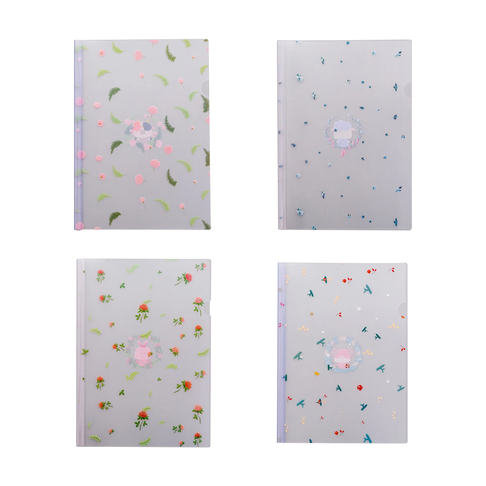 

4pcs A4 Paper Clip Practical PVC Multifunctional Draw Rod Folder Office School Portable Student Home Accessories Storage