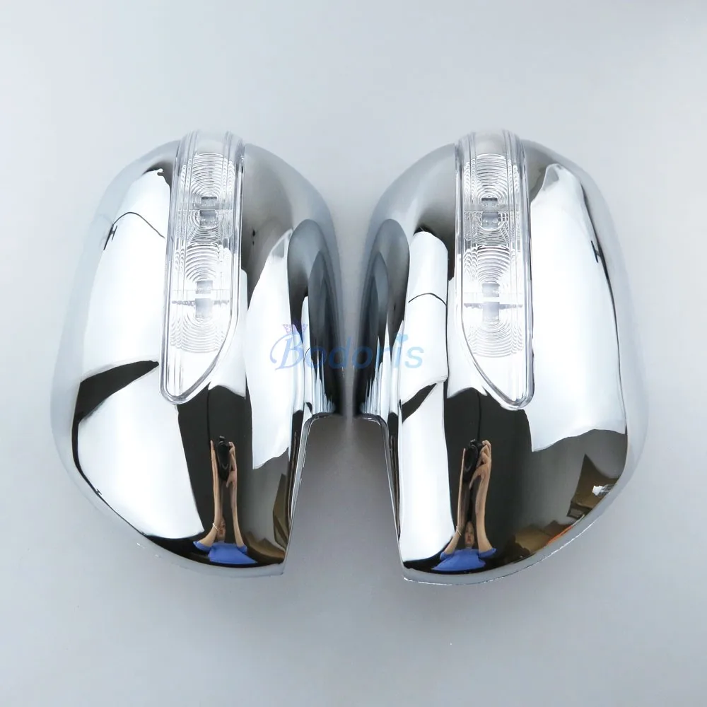 For Toyota Land Cruiser 120 Prado J120 FJ120 2003- 2009 Chrome Door Rear View Mirror Cover With LED Lamp Car-styling Accessories |