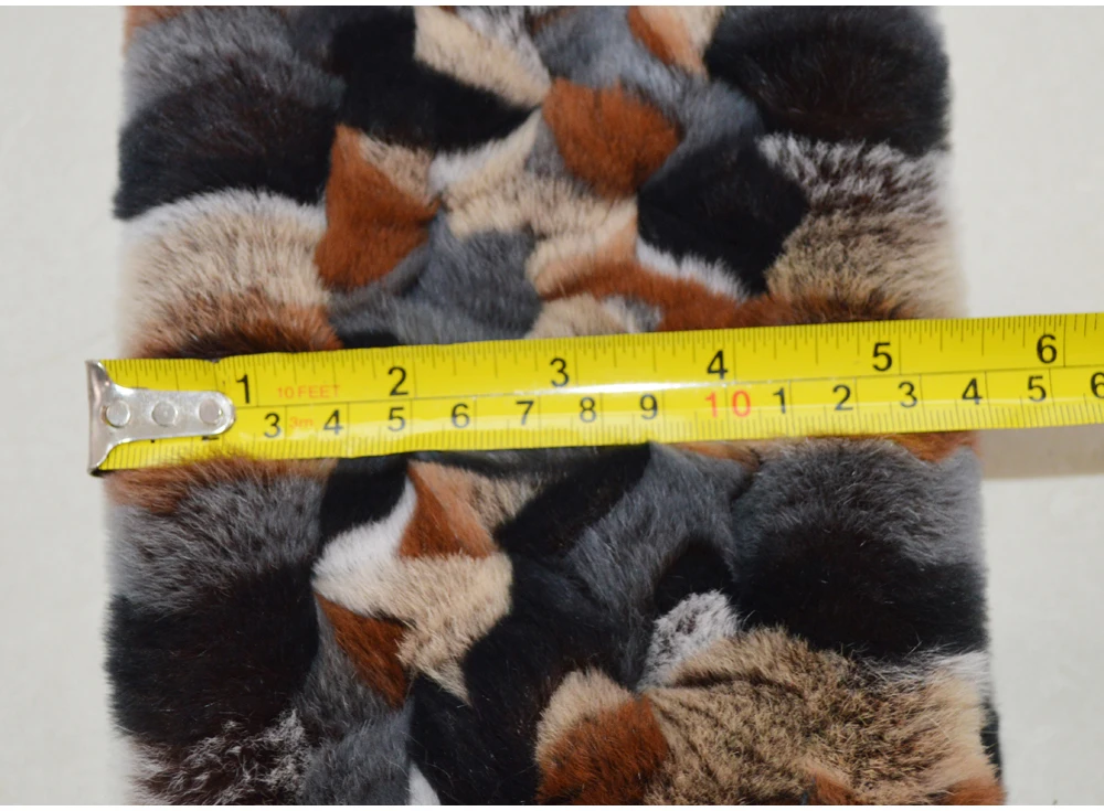 Winter Long Style Women Real Rex Rabbit Fur Scarf Rex Rabbit Fur Warm Soft Ring Scarfs High Quality Knit Rabbit Fur Scarves