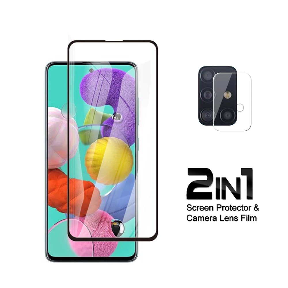 Защитное стекло для объектива камеры и экрана из закаленного стекла Samsung Galaxy A72 A71