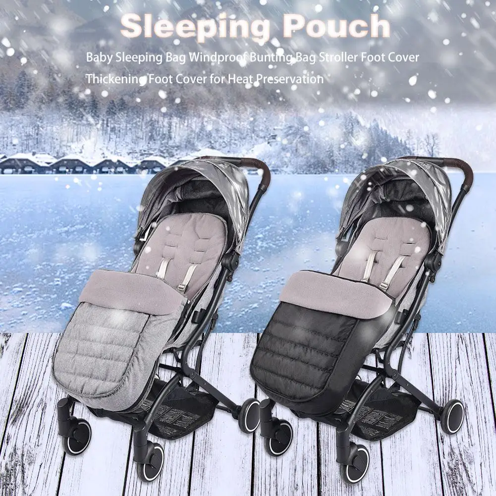 Детский спальный мешок ветрозащитный для коляски чехол ног уплотненный