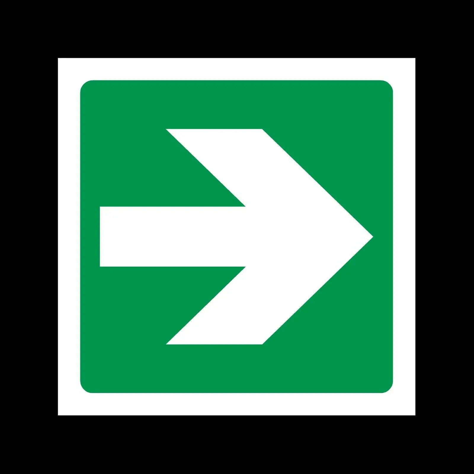 Противопожарная стрелка справа жесткий пластиковый знак или наклейка-все