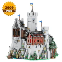 moc city germany medieval lowenstein castle building blocks home decoration defensive architecture bricks model children toys