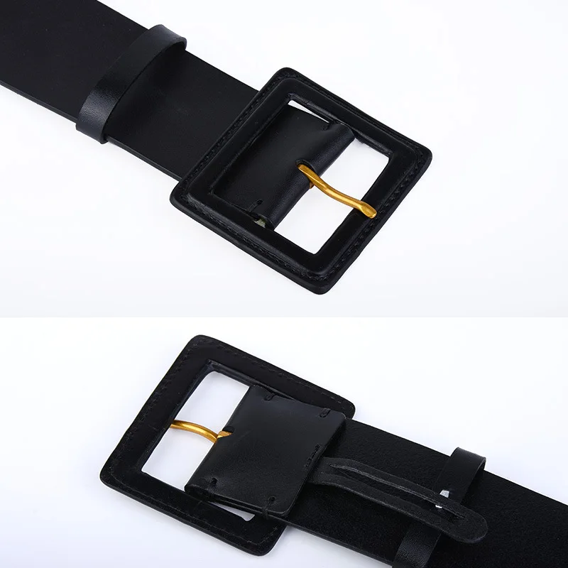 JIZI модное универсальное кожаное платье с широким кожаным ремнем украшенное