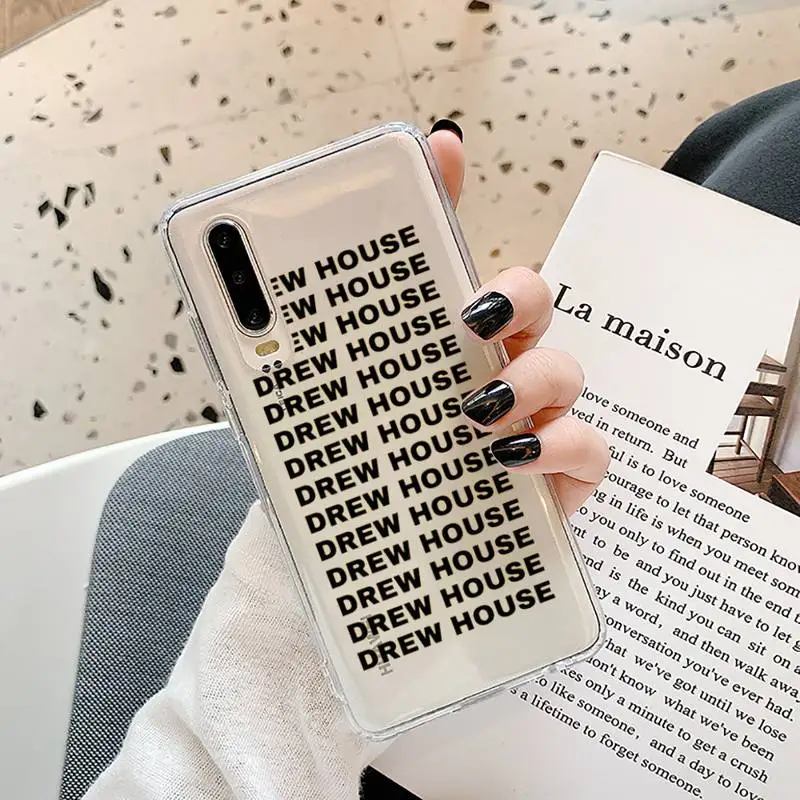 

drew house Phone Case Transparent for Samsung A71 S9 10 20 HUAWEI p30 40 honor 10i 8x xiaomi note 8 Pro 10t 11
