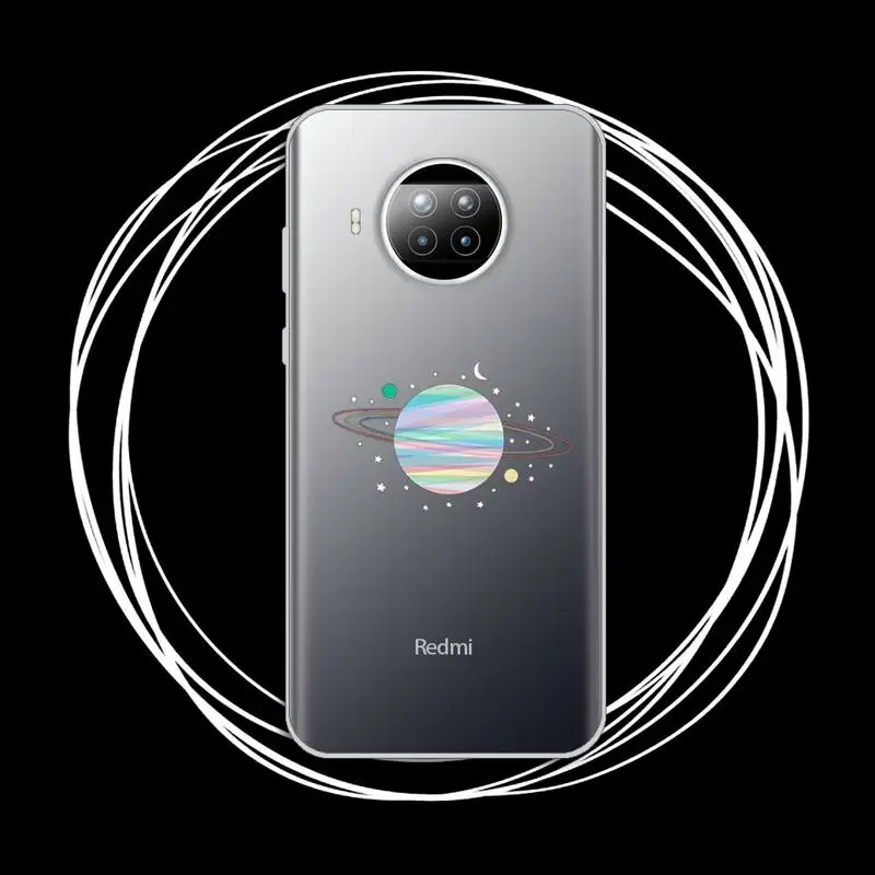 

Aesthetic space starry sky Phone Case Transparent for xiaomi redmi note 8 9 9s 11 10t lite pro