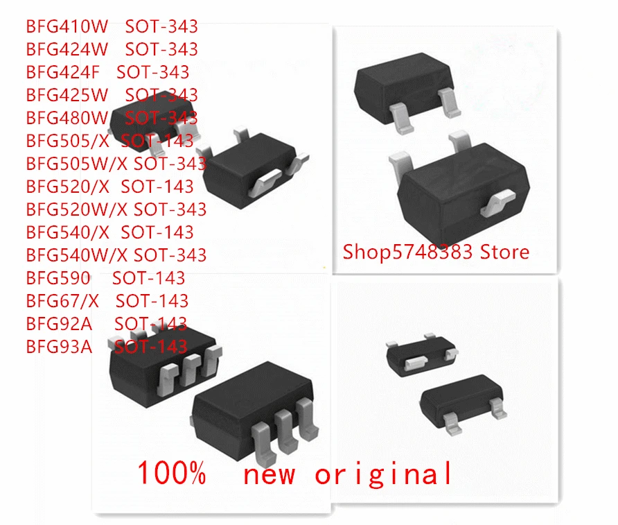 50 шт./лот BFG410W BFG424W BFG424F BFG425W BFG480W BFG505 BFG505W BFG520 BFG520W BFG540 BFG540W BFG590 BFG67 BFG92A BFG93A|Аксессуары