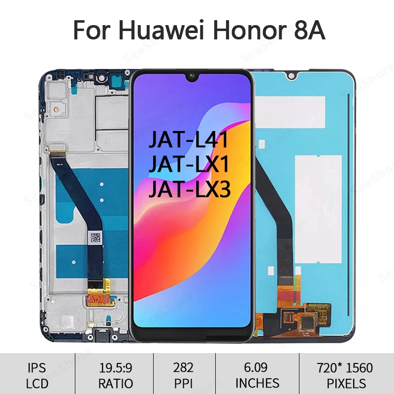 Pantalla t&aacute;ctil para Huawei Honor 8A, LCD Original, piezas de repuesto, Y6 2019-1
