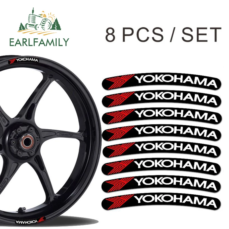 EARLFAMILY 13 см x 1 3 8x для Иокогама обод наклейка s полосы колес Набор наклеек