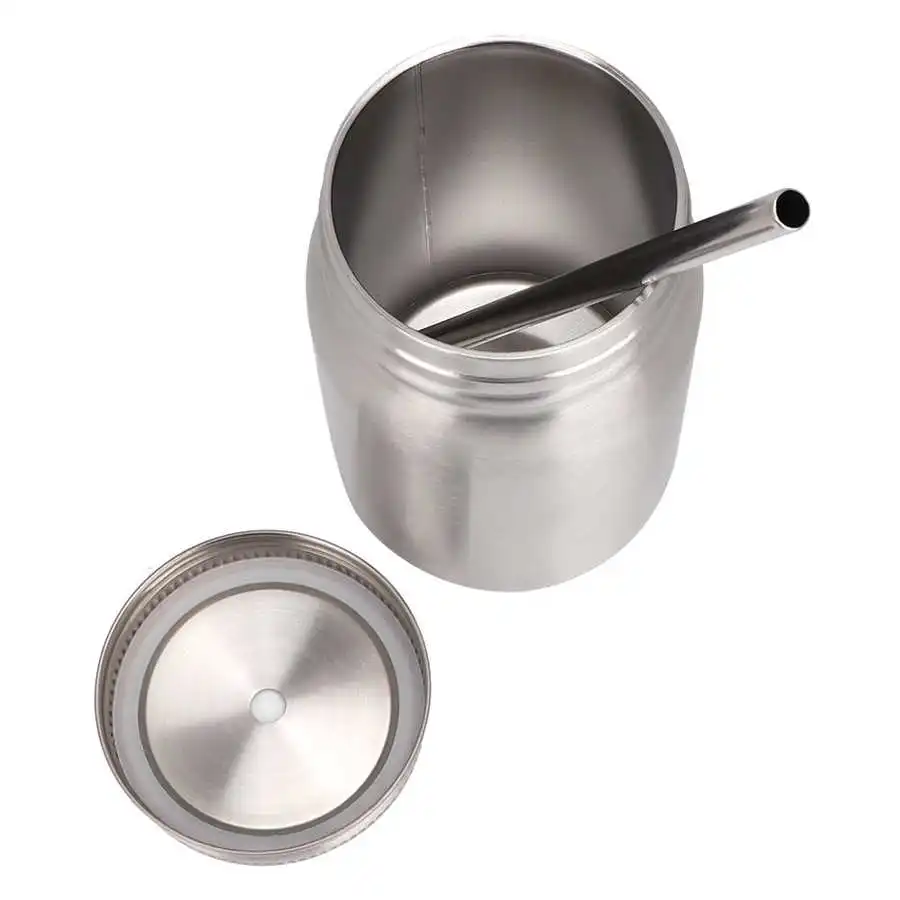 Stainless Steel Water Mug with Straw Vacuum Travel Bottle Insulated Camping Coffee |