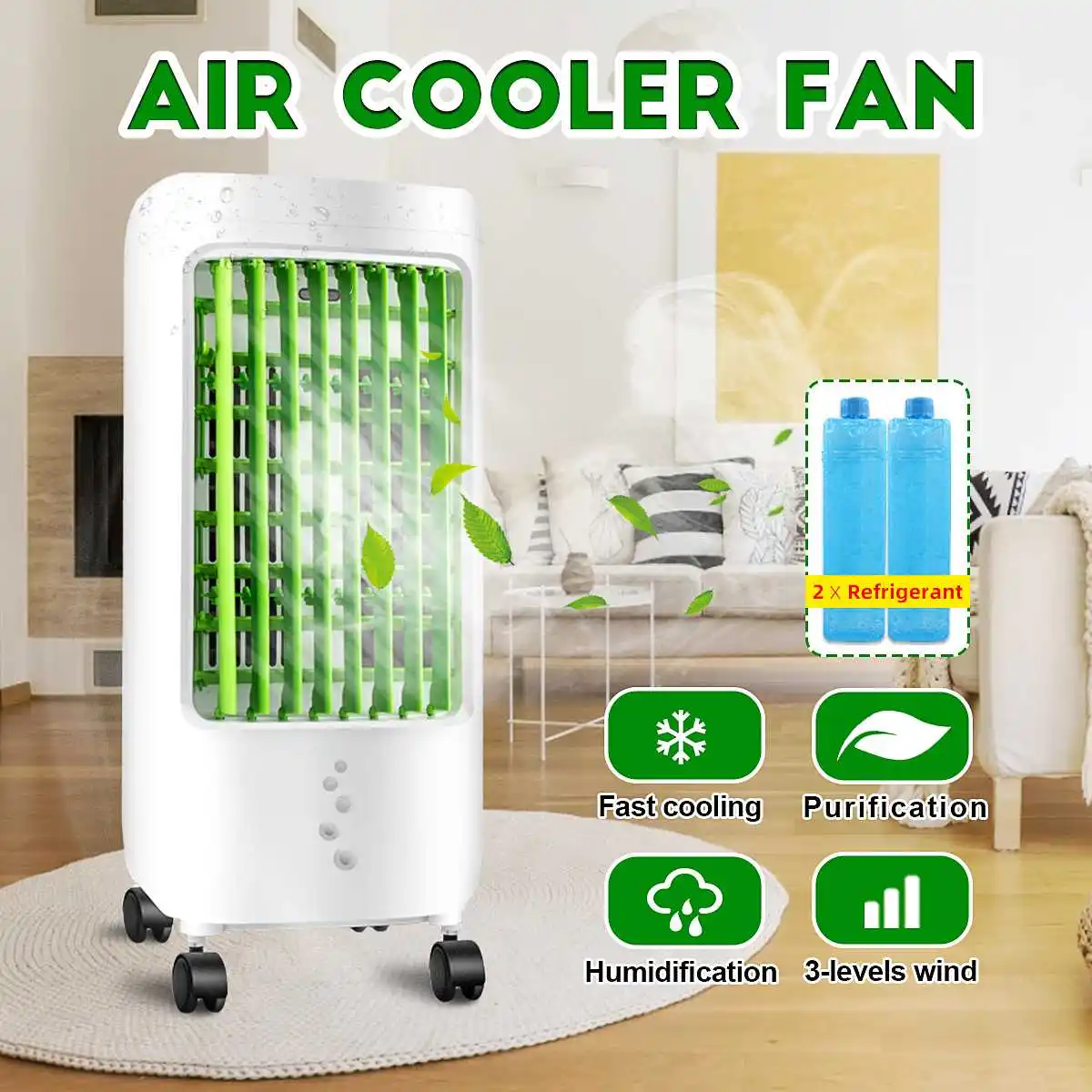 220V Portable Air Conditioning Fan Air Purifiers Humidifier Cooler Cooling System Air Conditioner Appliances Timed Cooling Fan