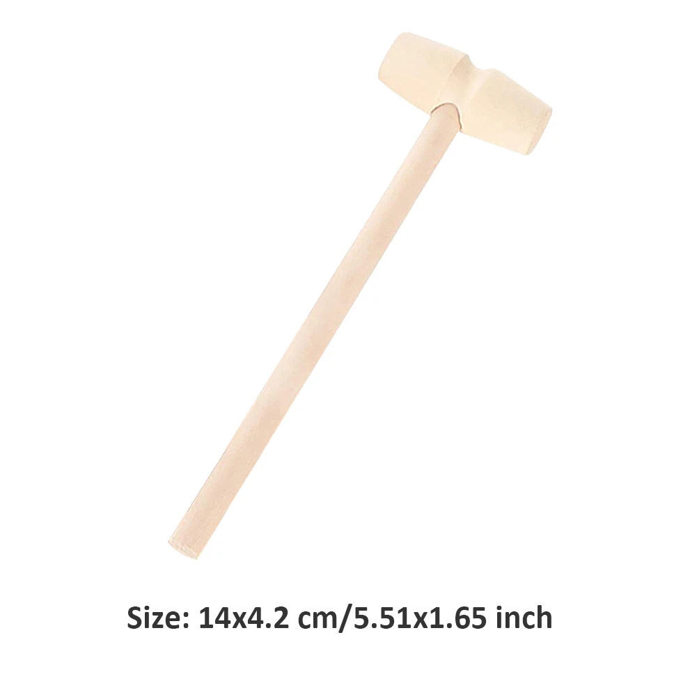 

Hot Sell Mini Wooden Hammer Wood Mallets For Seafood Lobster Crab Educational Toy Crafts Jewelry Crafts Natural Wood Craft Tools