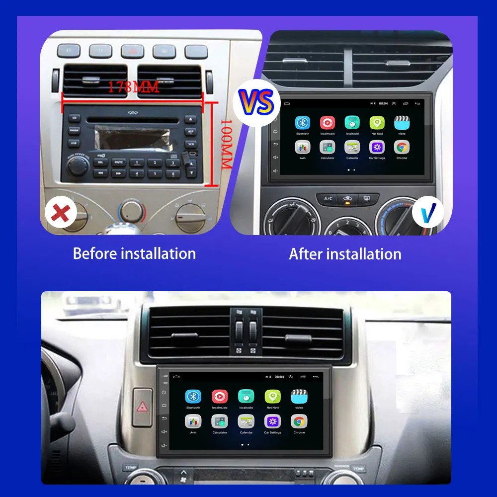 

Podofo, 2DIN, 7'' LCD ,Bluetooth, gps, FM-, WIFI