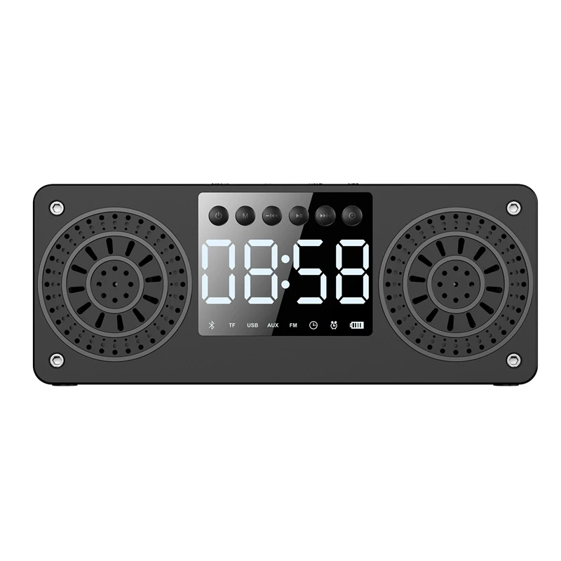 Стерео Деревянный сабвуфер Bluetooth динамик fm радио портативный Mp3 Play Super Bass громкий