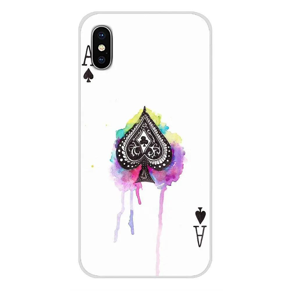 Poker Multi Colors Luxury For Apple iPhone X XR XS 11Pro MAX 4S 5S 5C SE 6S 7 8 Plus ipod touch 5 6 Transparent TPU Cases Covers | Мобильные