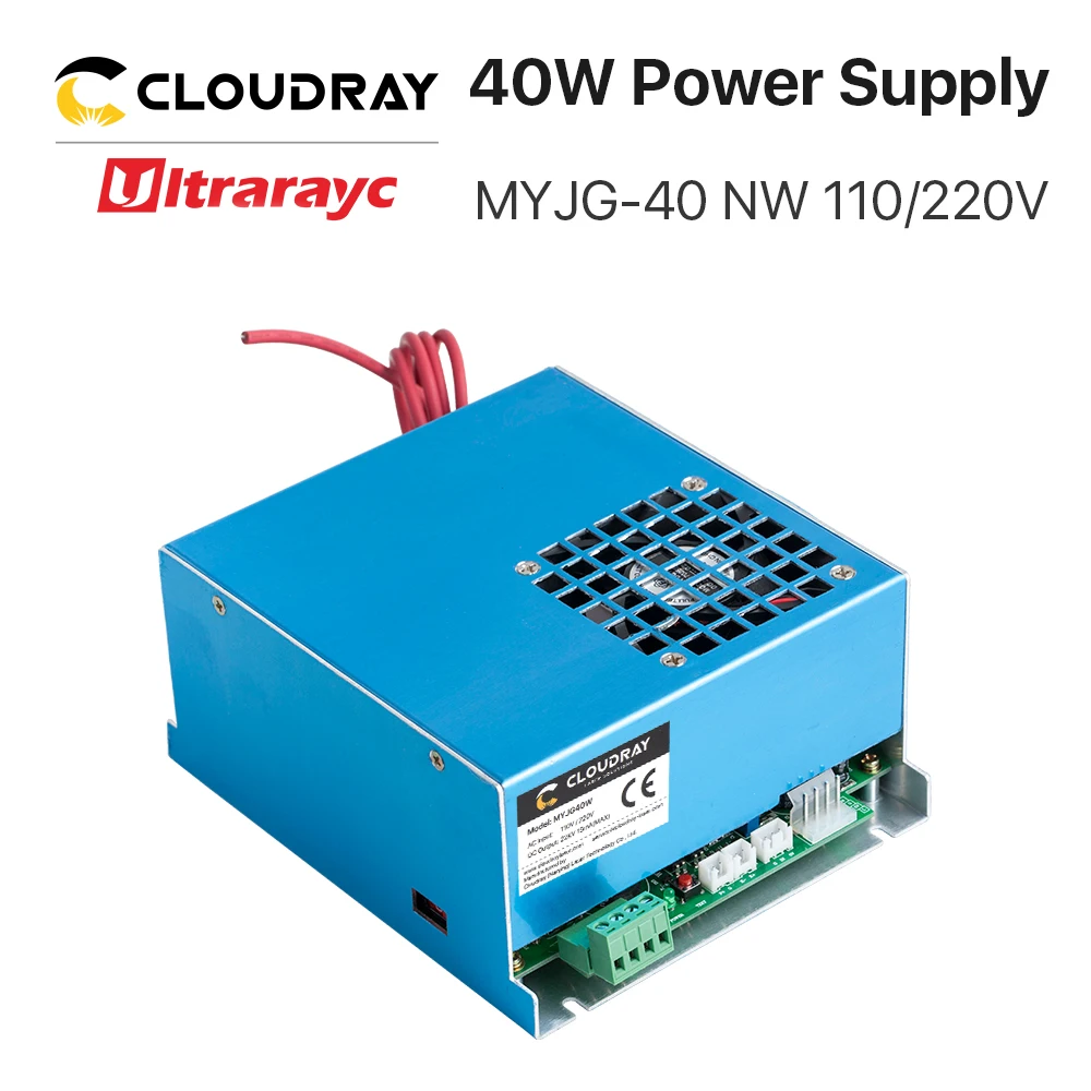 Ultrarayc 40 Вт СО2 лазерный источник питания MYJG-40 110 В 220 В для СО2 лазерной гравировки резки 35-50 Вт