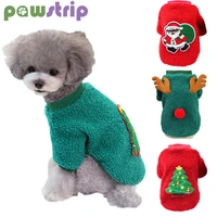 winter warm dog clothes christmas fleece dog coats cute santa elk puppy sweatshirt jacket for chihuahua pet clothing ropa perro