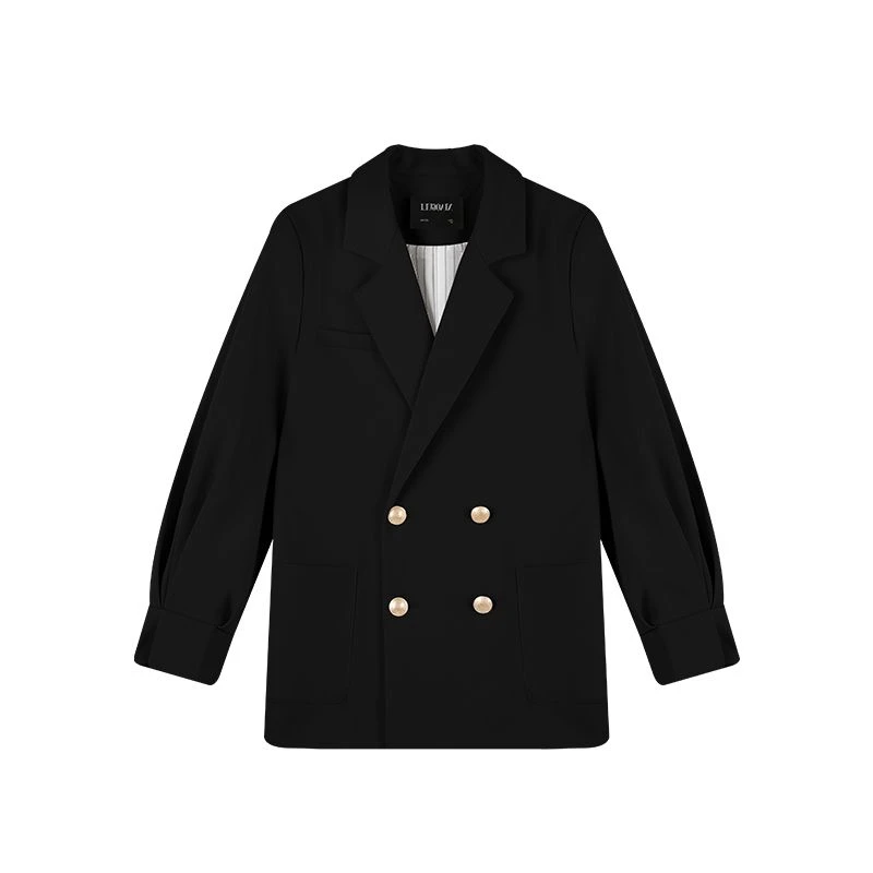 

Sister Fara Elegant Women's Spring Jacket Blazers Double Breasted Oversize Loose Coat Female Autumn Long Sleeve Casual Jacket