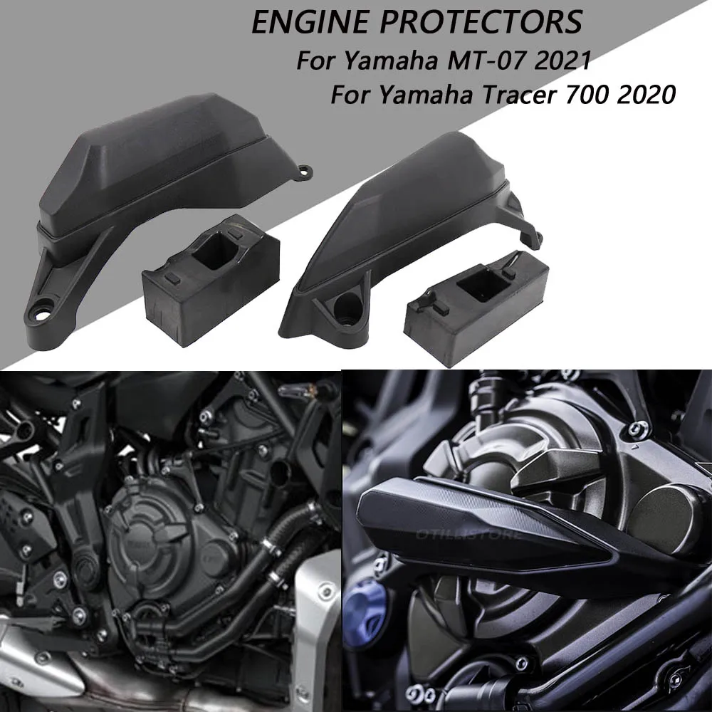 

Motorcycle Accessorie Lert and Right Engine Pulse Timing Cover Guard Crash Slider Protector For Yamaha MT07 2021 Tracer 700 2020
