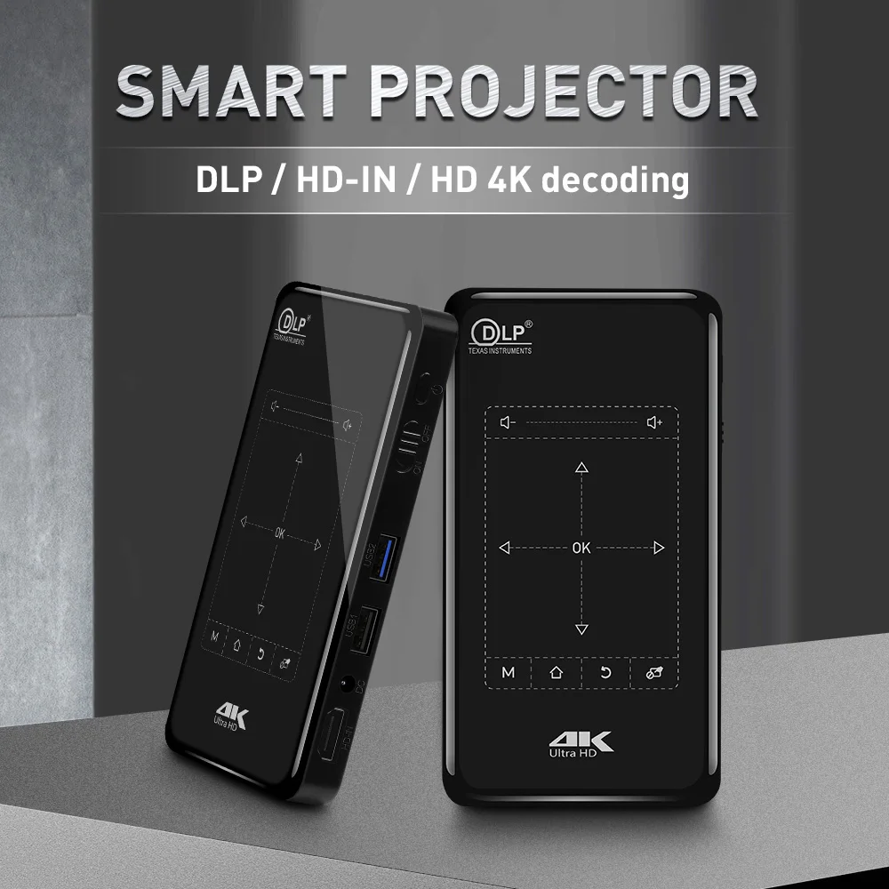 P09 II Портативный DLP мини проектор Android 9 0 2 4 г 5G Wi Fi Bluetooth 4K HD 3D домашний Кино