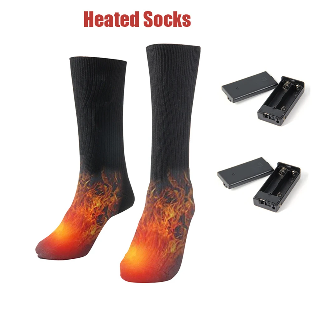

Heated Socks Men Women Battery Operated Winter Foot Warmer Electric Heating Socks Warming Ski Socks Guard Without Battery
