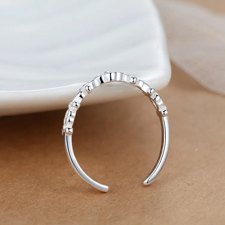 

Vintage 925 Sterling Silver Flowers Rings For Women Jewelry Beautiful Finger Open Rings For Party Birthday Gift